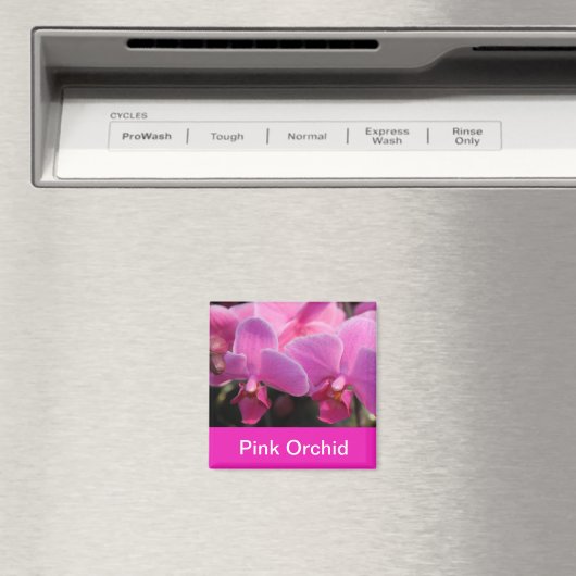 roze orchidee bloemen magneet (Insitu (Vaatwasser))