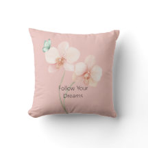 Roze Orchidee Bloemen Mint Groene Vlinder