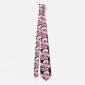 Roze Orchidee Bloemen Necksjaal Stropdas (Achterkant)
