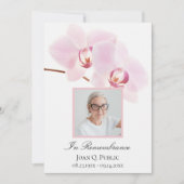 Roze Orchidee Bloemen op White Death Jubileum Kaart (Voorkant)