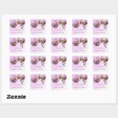 roze orchidee bloemen, stickers uit het boek. (Vel)