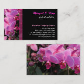 roze orchidee bloemen visitekaartje (Voorkant / Achterkant)