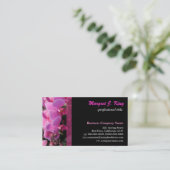 roze orchidee bloemen visitekaartje (Staand voorkant)