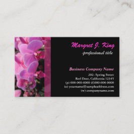 roze orchidee bloemen visitekaartje