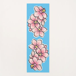Roze Orchidee Bloemen Waterverf Design Yogamat