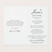 Roze Orchidee Bloemen Witte Begrafenis Gebed Visitekaartje (Binnenkant ongevouwen)