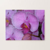 Roze orchidee bloesems Botanische fotografie Legpuzzel (Horizontaal)