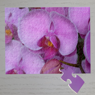 Roze orchidee bloesems Botanische fotografie Legpuzzel