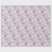 Roze orchidee bloesems cadeaupapier (Vlak)