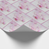 Roze orchidee bloesems cadeaupapier (Hoek)