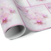 Roze orchidee bloesems Patroon Cadeaupapier (Rol Hoek)