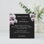 Roze orchidee bridal Shower Invitation Kaart (Staand voorkant)