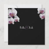 Roze orchidee bridal Shower Invitation Kaart (Achterkant)