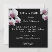 Roze orchidee bridal Shower Invitation Kaart (Voorkant)