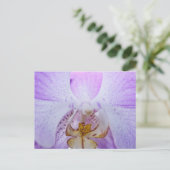 Roze Orchidee Briefkaart (Staand voorkant)