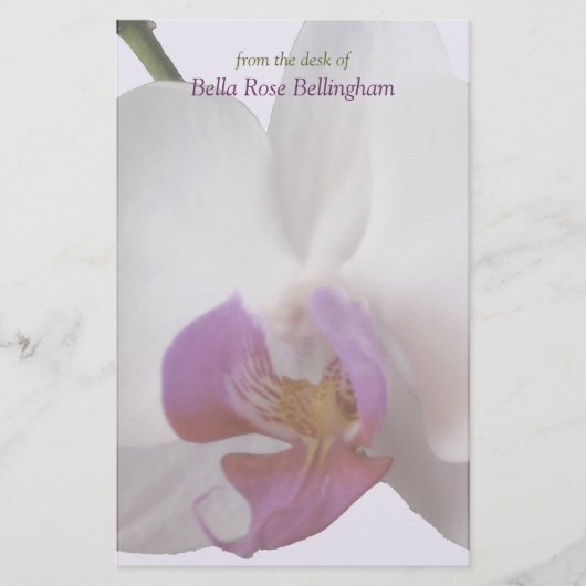 Roze orchidee briefpapier (Voorkant)