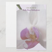 Roze orchidee briefpapier (Voorkant / Achterkant)