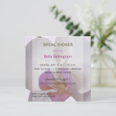 Roze Orchidee Bruids Douche Uitnodiging (Staand voorkant)