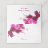 Roze Orchidee Bruiloft Gevouwen Plaats Kaart Plaatskaartje (Buitenkant ongevouwen)
