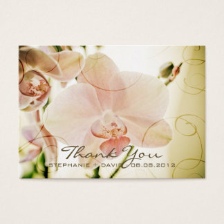 Roze Orchidee · Bruiloft gunst Label Visitekaartje