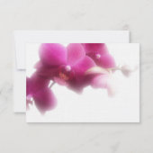 Roze Orchidee Bruiloft Reactie Kaart (Achterkant)