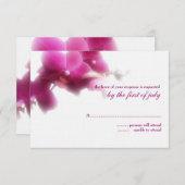 Roze Orchidee Bruiloft Reactie Kaart (Voorkant / Achterkant)