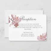 Roze orchidee bruiloft receptie Kaart (Voorkant)
