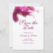 Roze Orchidee Bruiloft Save the Date Aankondiging (Voorkant)