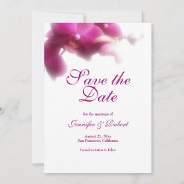 Roze Orchidee Bruiloft Save the Date Aankondiging