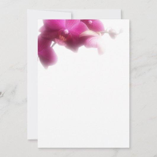 Roze Orchidee Bruiloft Save the Date Aankondiging (Achterkant)