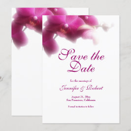 Roze Orchidee Bruiloft Save the Date Aankondiging
