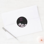 Roze Orchidee bruiloft stickers (Envelop)