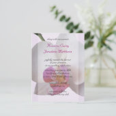 Roze Orchidee bruiloft uitnodiging (Staand voorkant)