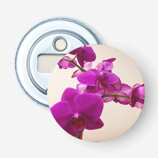 Roze Orchidee Button Flesopener (Voorkant)