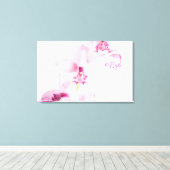 Roze orchidee canvas afdruk (Insitu (Houten vloer))