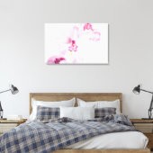 Roze orchidee canvas afdruk (Insitu (Slaapkamer))