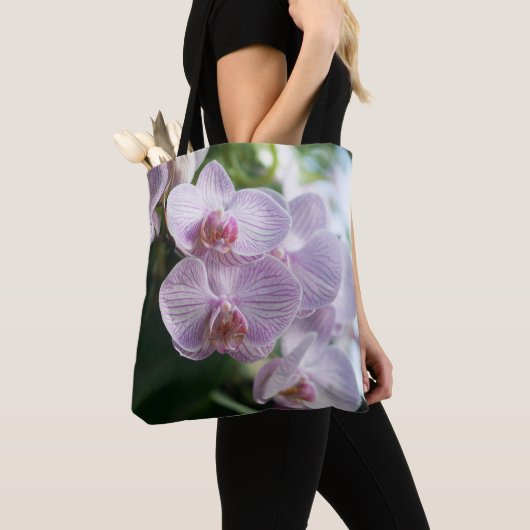 Roze orchidee Canvas tas (Dichtbij)