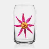 Roze Orchidee Dahlia Bloom Floral Blikvorm Glas (Voorkant)