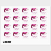 Roze Orchidee Dank Je Wel Vierkante Sticker (Vel)