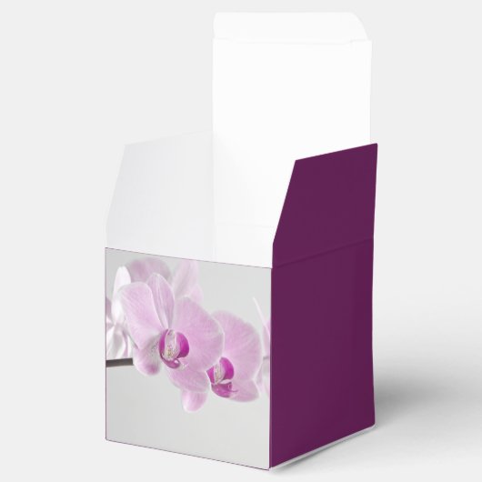 Roze orchidee Elegance Wedding Favor Box Bedankdoosjes (Geopend)