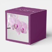 Roze orchidee Elegance Wedding Favor Box Bedankdoosjes (Achterkant)