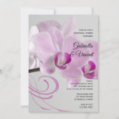 Roze orchidee Elegance Wedding Rehearsal Dinner Kaart (Voorkant)