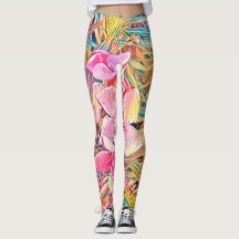 Roze Orchidee en Tropische Palmbladprint L