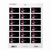 Roze orchidee. etiket (Full Sheet)