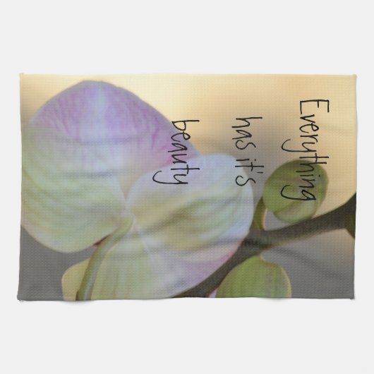 Roze orchidee expressie theedoek (Horizontaal)