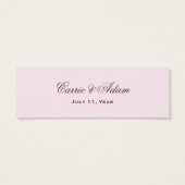 Roze Orchidee Favor Label Mini Visitekaartjes (Achterkant)