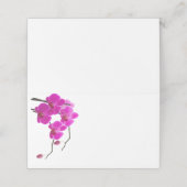 Roze orchidee Floral Blank Weddenschap Plaatskaartje (Buitenkant ongevouwen)