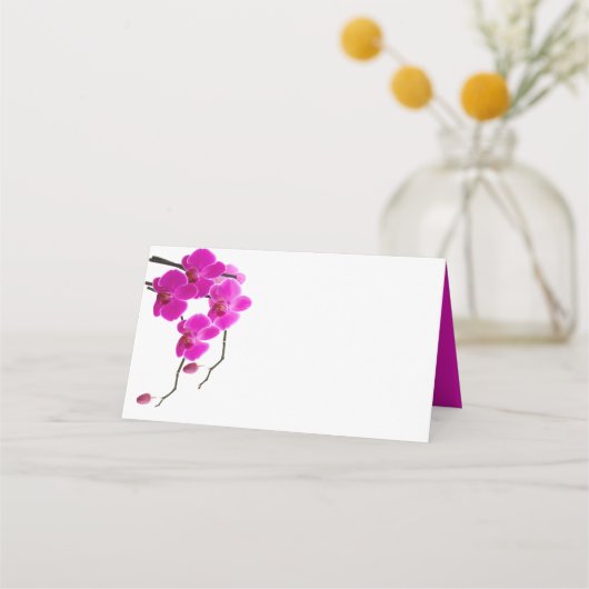 Roze orchidee Floral Blank Weddenschap Plaatskaartje (Voorkant)