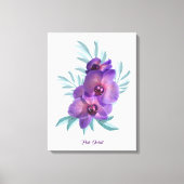 Roze Orchidee Floral Canvas Wall Art Poster (Voorkant)