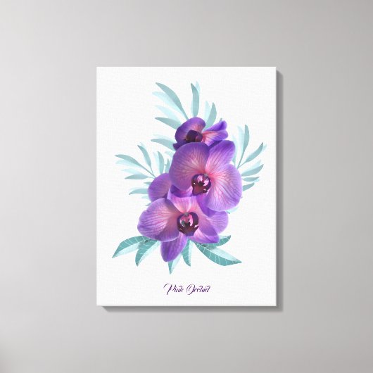 Roze Orchidee Floral Canvas Wall Art Poster Afdruk (Voorkant)